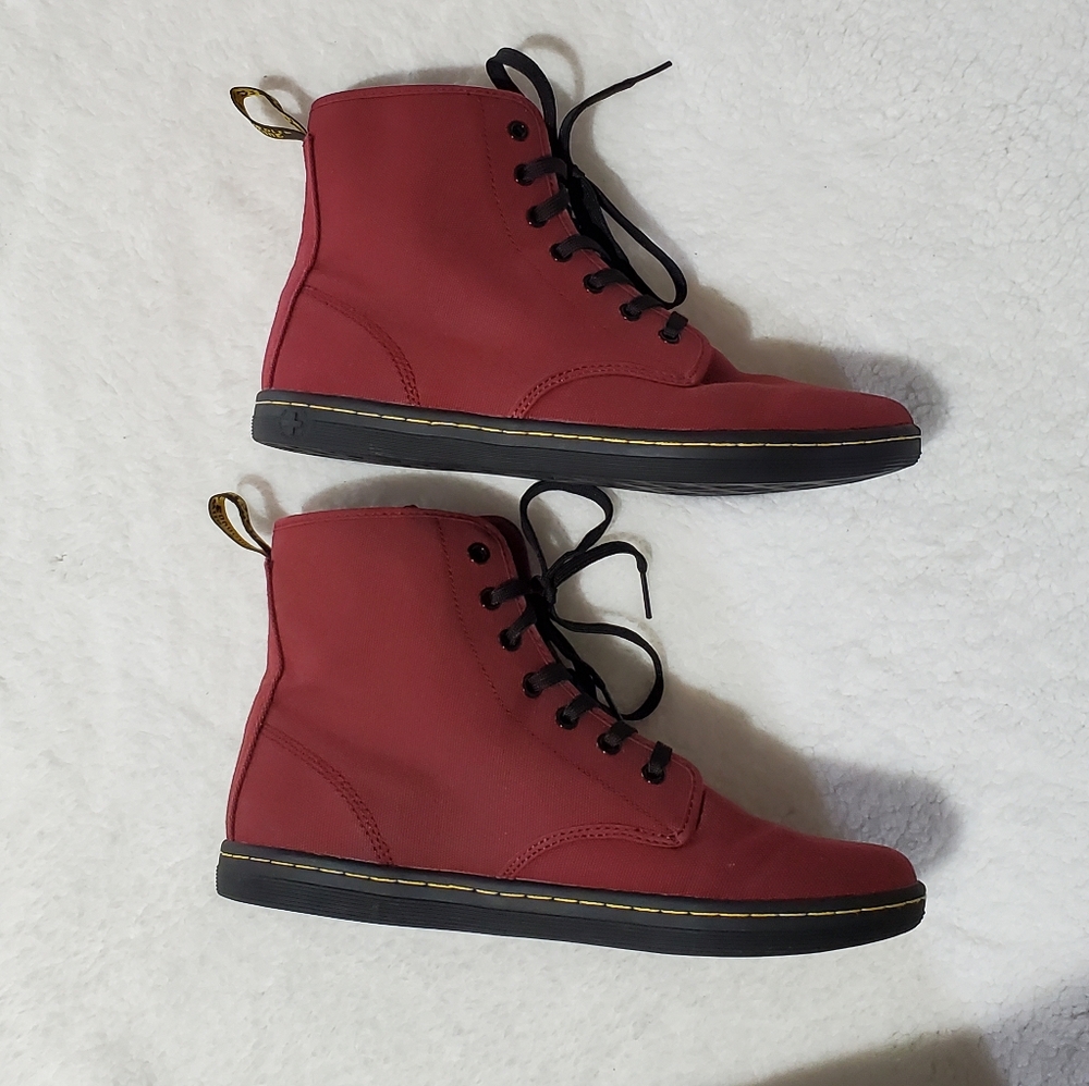 Maroon Dr. Martens Air Wair sneakers